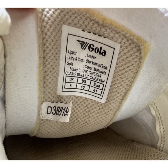 Gola Bullet Cheetah Size 10 Euro 41 CLA318 Cow Fur preppy classic Anthropologie - Picture 7 of 8